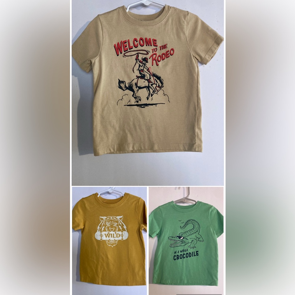 Kids Garanimals brand Graphic T-Shirts - Beige, Yellow, Green